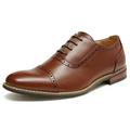 Bruno Marc Men Classic Oxfords Formal Business Shoes For Men Fashion Dress Oxford Shoes PRINCE-5 DARK/BROWN Size 10.5