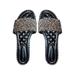 UKAP Diamante Sliders Embellished Mules Slip On Slippers Glitter Comfy Shoes Womens