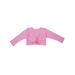 Wenchoice Girls Pink Ballet Girl Heart Applique Long Sleeve Wrap Top
