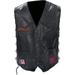 Diamond Plateâ„¢ Rock Design Genuine Buffalo Leather Biker Vest - Size Extra Large - Case of 10