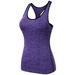 Women's Workout Sports Vest Tank Tops Quick-Dry Running Yoga Gym Fitness T-Shirt