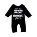 Infant Baby Boy Letter Romper Jumpsuit Long Sleeve One-Piece Coverall Cotton Bodysuit