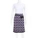 Pre-ownedNanette Lepore Womens Embroidered Knee Length Pencil Skirt Purple Size 8