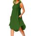 UKAP Women Solid Color Tank Dress Summer Casual Comfy Sundress With Pockets Sleeveless Loose Party Dress