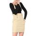 Allegra K Women's High Waist Straight Braces Suspender Skirts