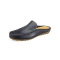 LUXUR Men's Casual Leather Walking Slippers Shoes Non-slip Home Indoor Slipper Loafer