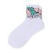 Winnereco Fashion Dinosaur Print Cotton Socks Unisex Mid-calf Length Socks (White)