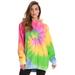 #followme Tie Dye Pullover Hoodie for Women Fleece Hooded Sweatshirt (Tie Dye Pastel, XX-Large)