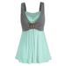 Women O-Ring Button Sleeveless Tank Tops