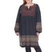 White Mark Women's Plus Size Amelia Embroidered Sweater Dress