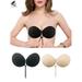 Sixtyshades 2 Pairs Push Up Adhesive Bra Reusable Backless Sticky Bras for Backless Wedding String Dress (Cup B, Black+Skin)