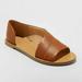Universal Thread Women's Lissa Asymmetrical Slide Sandals Cognac Size 11W