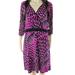 Laundry By Design NEW Purple Women's 8 Faux Wrap Sheath Dress