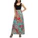 Womens Floral Striped Cami Dress Long Boho Patchwork Tank Dress Lady Beach Summer Sundress Maxi Dress