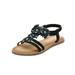 UKAP Womens Sandals Open Toe Ladies Summer Flats Rhinestones Comfy Casual Shoes Size 4.5-11.5