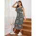 Women's Plus Size Houndstooth Pencil Dress