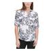 Calvin Klein Womens V-Neck Floral Blouse