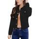 Boyfriend Jean Jacket Women Denim Jackets Vintage Long Sleeve Jacket Casual Slim Coat Candy Color Bomber Jacket Black XL