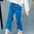 Cutelove Kids Jeans Fashion Ripped Jeans For Kids Baby Girl Jeans Pants Korean Style Flash Split Speaker Slim Jeans Pant New