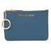 Michael Kors Jet Set Travel Small Top Zip Coin Pouch with ID Holder in Saffiano Leather in Dark Chambray