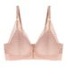 Lace Front Closure Bras Wireless Women Sexy Lingerie Push Up Seamless Adjustable Plus Size Backless Bralette Underwear Brassiere