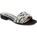 Badgley Mischka BLACK Florentina Faux Pearl & Rhinestone Sandals, US 5.5