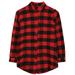 Puloru Women Long Sleeves Blouse Plaid Printed Shirt Single Breasted Cotton Shirt Long Sleeves Turn-down Collar Plaid Shirt