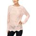 INC INTERNATIONAL CONCEPTS Size L Long-Sleeve Sweater PALE BLUSH PINK