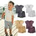 Summer Kids Baby Outfit Set Toddler Boy T-shirt Short Pants 2Pcs Outfit Set