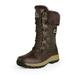 NORTIV8 Women's Zip Warm Faux Fur Insulated Snow Boots Mid Calf Boots JOAN DARK/BROWN Size 7.5