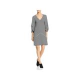Kenneth Cole Womens Striped Draped Casual Dress