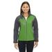 The Ash City - North End Ladies' Terrain Colorblock Soft Shell with Embossed Print - VALLEY GREEN 448 - M