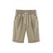 Women Elastic Waist Bermuda Shorts Plus Size Short Trousers Pocket Pants 6XL