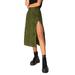 Women's Leopard Skirts Bohemia Mid-calf Skirt Streetwear Casual High Waist Split Skirt