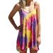 Women Casual Flowy Slip Dress A Line Dress Tank Beach Dress Loose Sexy Mini Dress