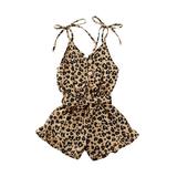 1-6 Years Toddler Infant Baby Girls Summer Clothes Leopard Print Cotton Rompers Overalls Jumpsuits Outfits