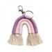 ZAVAREA Nordic Kids Room Rainbow Hanging Decoration Macrame Rainbow Keychains Child Room Decoration Boho Cotton Rope Wallet Decoration