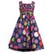 Bonnie Jean Girl Plus Navy Multi Twin Dot Triple Ribbon and Bow Dress [BNJ04990]