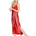 Womens Summer Spaghetti Strap Satin Silk Dress Ladies Casual Loose Housewife Pajamas Sleepwear Bathing Robe Dress Plus Size