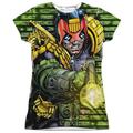 Trevco JD117-JSPP-1 Judge Dredd & Matrix Junior Cap Polyster Crew Neck Short Sleeve T-Shirt, White - Small