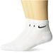 Nike Everyday Cotton Cushioned Ankle Training Socks with Sweat-Wicking Technology (3 Pair), White, Large