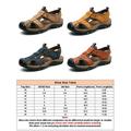 UKAP Mens Summer Sandals Round Toe Sport Solid Color Shoes Hollow Casual Flat Shoes