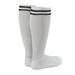 Lovely Annie Boys 2 Pairs Knee High Sports Socks for Baseball/Soccer/Lacrosse L White