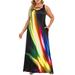 DYMADE Plus Size Women's Summer Tank Maxi Dress Kaftan Ladies Casual Holiday Sun Dresses