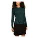BCX Womens Green Embellished Color Block Long Sleeve Jewel Neck Short Sheath Party Dress Size XS