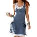 Sexy Dance Sleeveless Tank Dress for Women Casual Loose Pocket T Shirt Dress Ladies Summer Beach Sundress Dandelion Flower Print Beach Holiday Party Dress