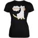 Halloween Ghost Treats Dog Black Juniors Soft T-Shirt - Small