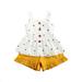 ARDYAL JELLY Newborn Baby Girls 2-piece Outfit Set Sleeveless Polka Dot Tops and Shorts Set for Kids Girls