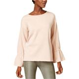 Kensie Womens Tie Sleeve Knit Sweater