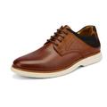 Bruno Marc Men Genuine Leather Oxford Shoes Lace Up Sneakers Casual Dress Shoes MIDTOWN-2 DARK/BROWN Size 10